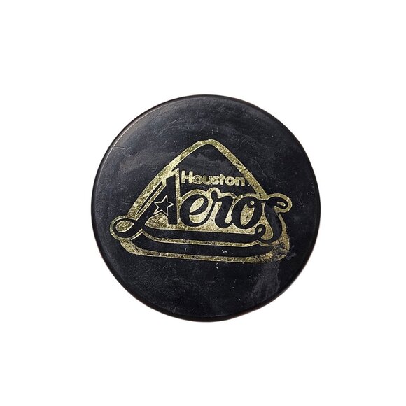 Vintage Houston Aeros Hockey Puck 1970s WHA World Hockey Association - Picture 2 of 9